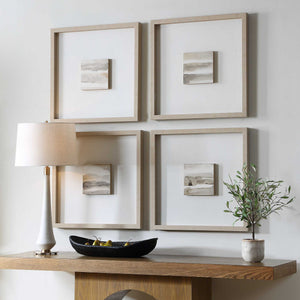 Studying Sepia - Hand Painted Canvases (Set of 4) - Light Brown