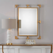 Uttermost Balkan iron wall mirror with decorative metal frame, showcasing a stylish and modern design for wall decor.