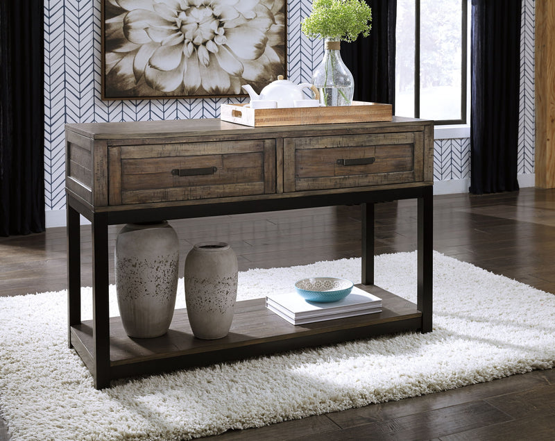 Johurst - Sofa Table - Grayish Brown - R&R Furniture Gallery (Fountain Valley, CA)