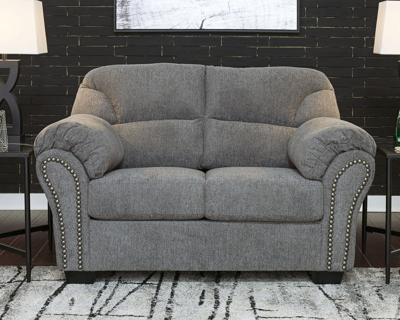 Allmaxx - Loveseat - Pewter - R&R Furniture Gallery (Fountain Valley, CA)