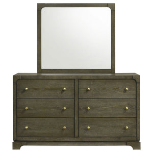 Sundance - 6 Drawer Dresser With Mirror - Dark Coffee
