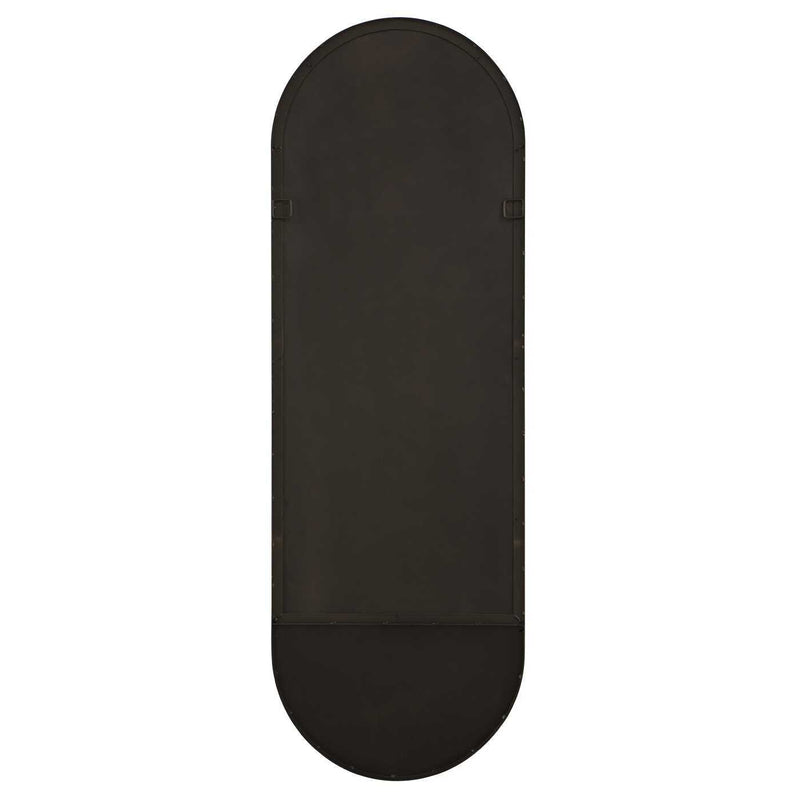Russo - Travertine Tall Oval Mirror - Bronze / Brown / Gold