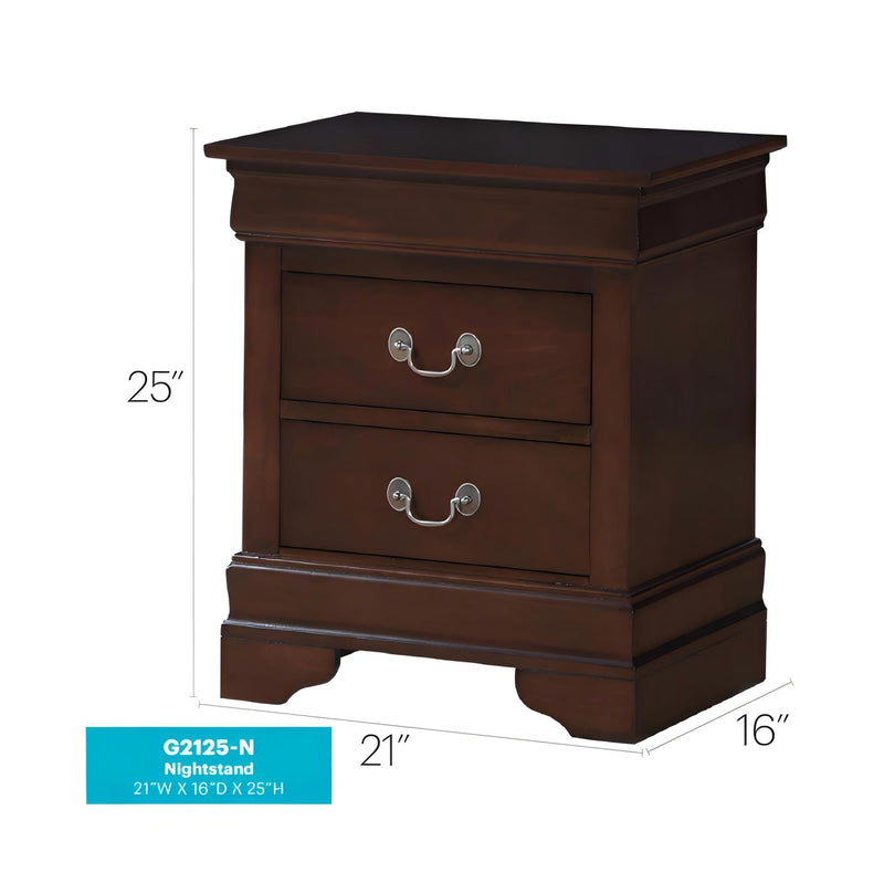 Louis Phillipe - Storage Nightstand - Cappuccino - R&R Furniture Gallery (Fountain Valley, CA)