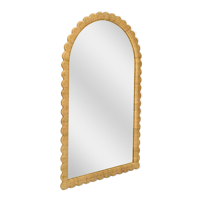 Bama - Rattan Arched Wall Mirror - Natural - R&R Furniture Gallery (Fountain Valley, CA)