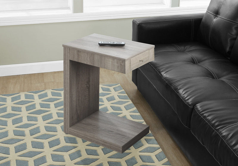 Accent Table, C - Shaped Contemporary & Modern - Taupe - R&R Furniture Gallery (Fountain Valley, CA)