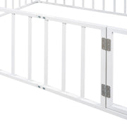 Metal Floor Bed Frame With Fence And Door - R&R Furniture Gallery (Fountain Valley, CA)