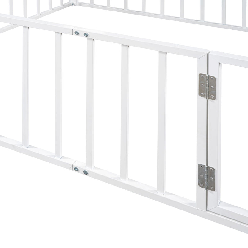 Metal Floor Bed Frame With Fence And Door - R&R Furniture Gallery (Fountain Valley, CA)