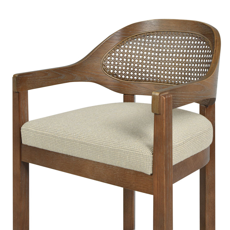 Americana - Mid-Century Modern Cane Back Counter Stool - R&R Furniture Gallery (Fountain Valley, CA)