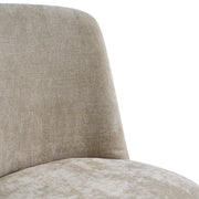 Set of two Noble House indoor upholstered dining chairs with plush fabric and wooden legs, ideal for modern dining rooms.