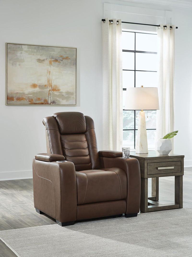 High Impact - Power Recliner / Adj Headrest - Tobacco - R&R Furniture Gallery (Fountain Valley, CA)