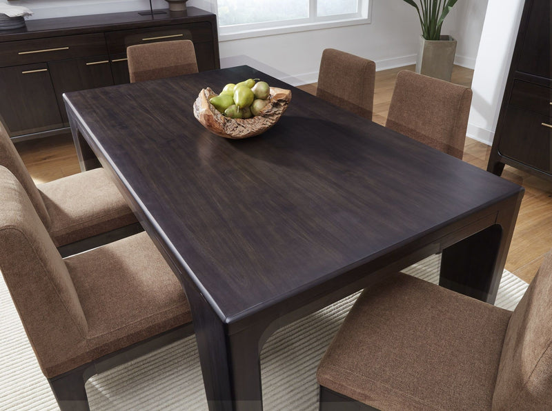 Zamba Rectangular Acacia Wood Dining Table in Jaguar