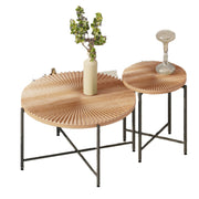 Radial - Pattern Coffee And End Table Set Waterproof Cover, Distressed Cylindrical Design (Set of 2) - R&R Furniture Gallery (Fountain Valley, CA)