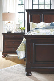 Porter - Two Drawer Night Stand - Dark Brown - R&R Furniture Gallery (Fountain Valley, CA)