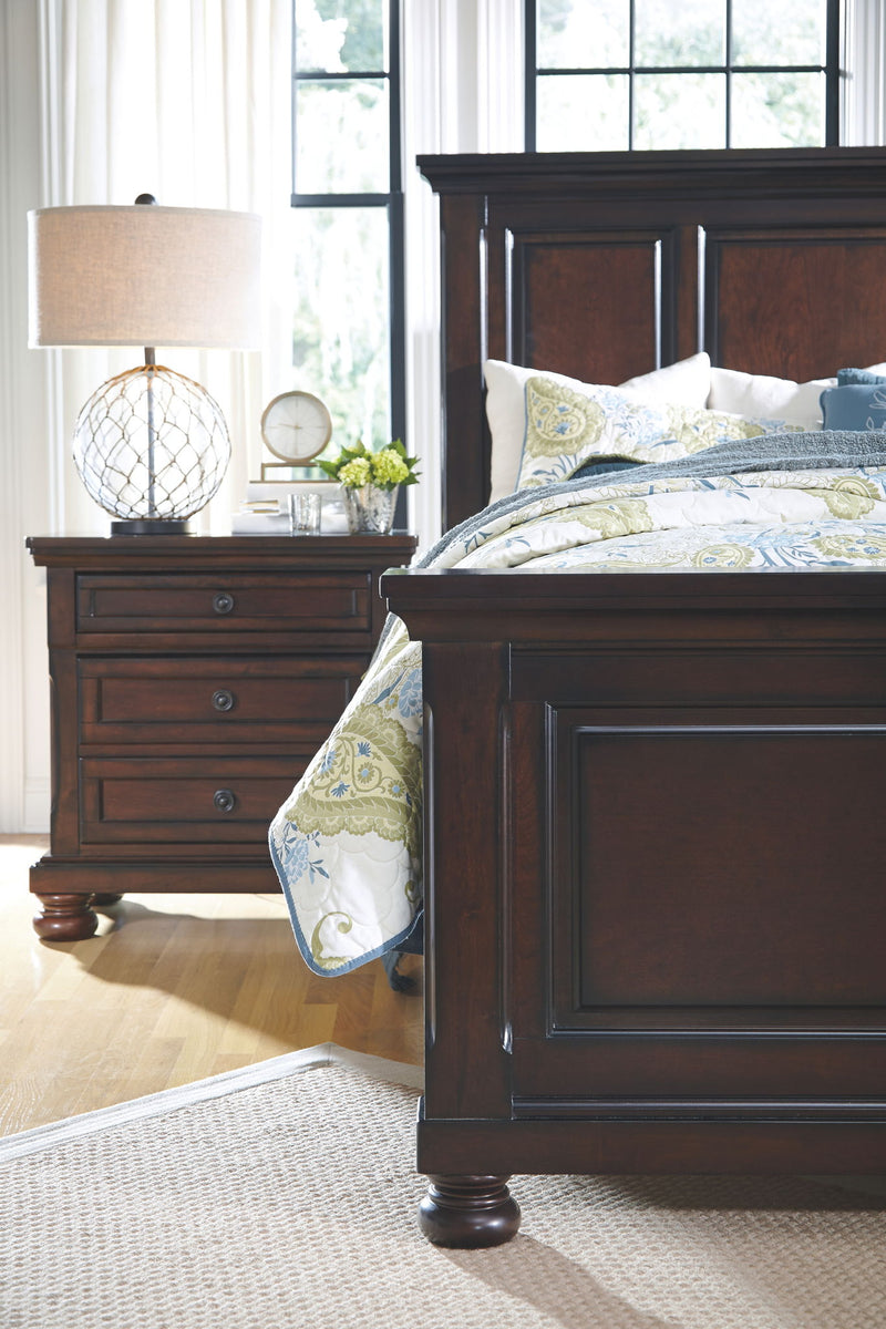 Porter - Two Drawer Night Stand - Dark Brown - R&R Furniture Gallery (Fountain Valley, CA)
