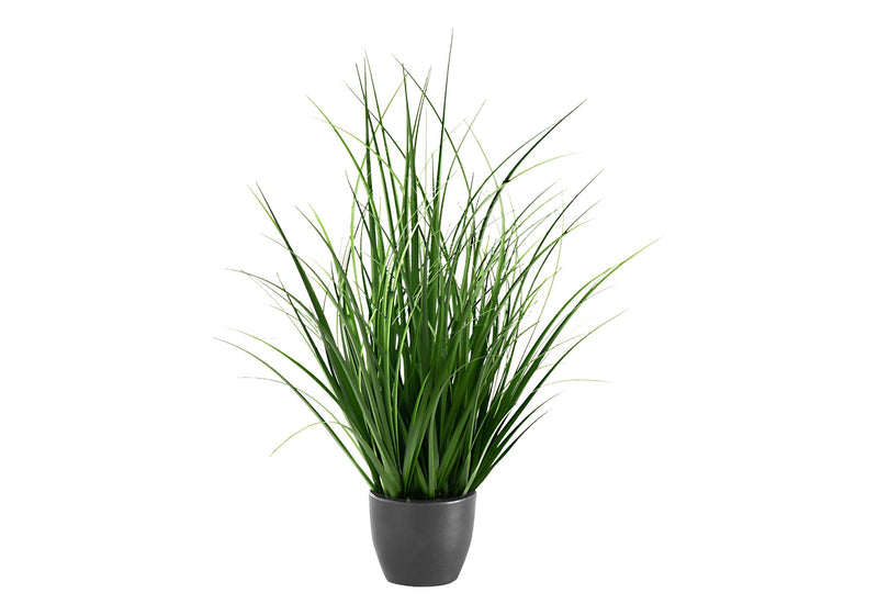 23" Tall, Artificial Plant, Grass, Indoor, Faux, Fake, Table, Greenery, Potted, Real Touch, Decorative - Green / Black - R&R Furniture Gallery (Fountain Valley, CA)