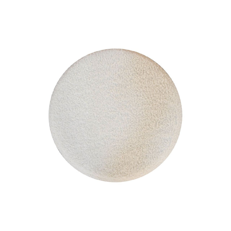 Petite Footstool - Cream / Brown - R&R Furniture Gallery (Fountain Valley, CA)