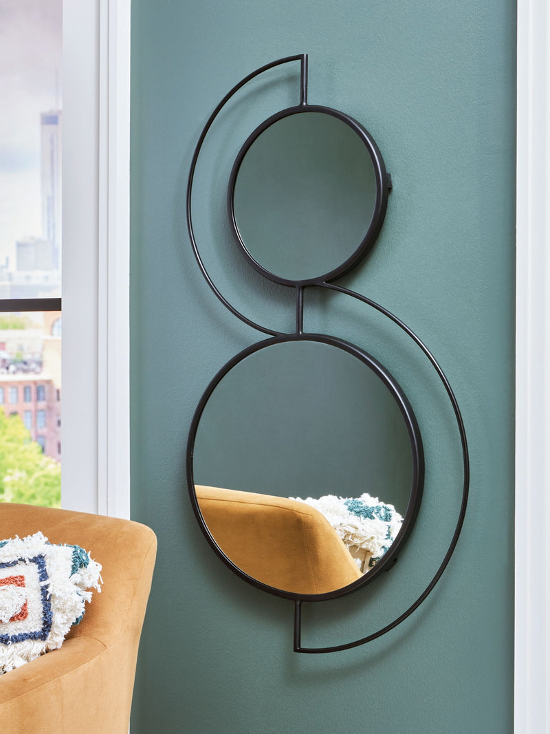 Shayham - Accent Mirror - Black - R&R Furniture Gallery (Fountain Valley, CA)