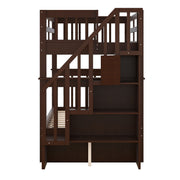 Stairway Bunk Bed With Storage And Guard Rail For Bedroom - R&R Furniture Gallery (Fountain Valley, CA)