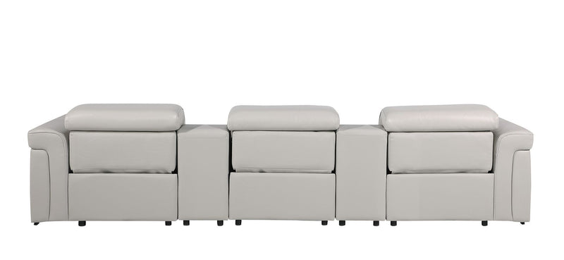 1126 - 5-Piece Modular Power Reclining Sofa In With 3 Power Recliners & Power Headrests