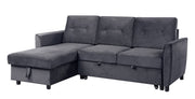 Hudson - Reversible Sleeper Sectional Sofa With Storage Chaise - Dark Gray - R&R Furniture Gallery (Fountain Valley, CA)