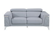 1140 - Top Grain Italian Leather Loveseat - R&R Furniture Gallery (Fountain Valley, CA)