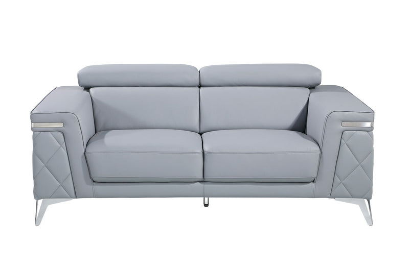 1140 - Top Grain Italian Leather Loveseat - R&R Furniture Gallery (Fountain Valley, CA)