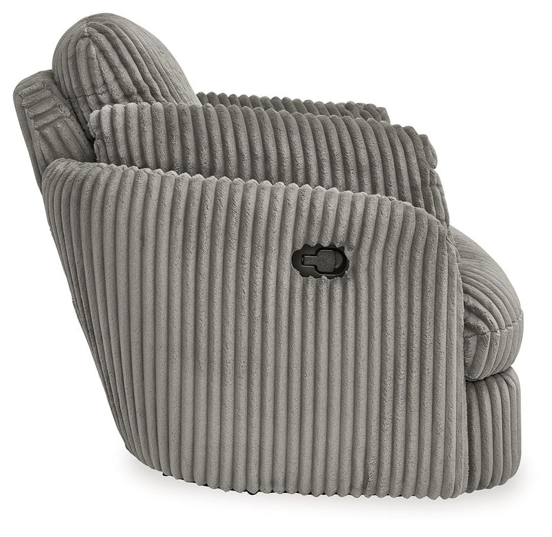 Tie-breaker - Swivel Glider Recliner - R&R Furniture Gallery (Fountain Valley, CA)