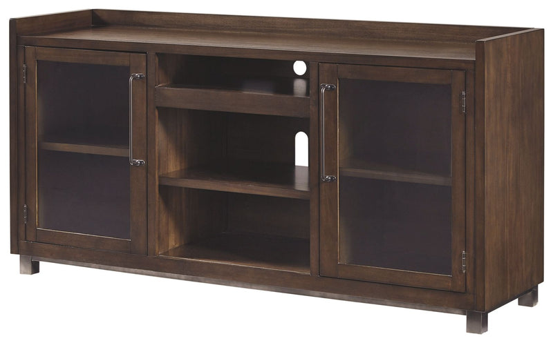 Starmore - XL TV Stand w/Fireplace Option - Brown - R&R Furniture Gallery (Fountain Valley, CA)