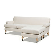 Alana - L-Shape Reversible Sectional Sofa - Light Beige - R&R Furniture Gallery (Fountain Valley, CA)