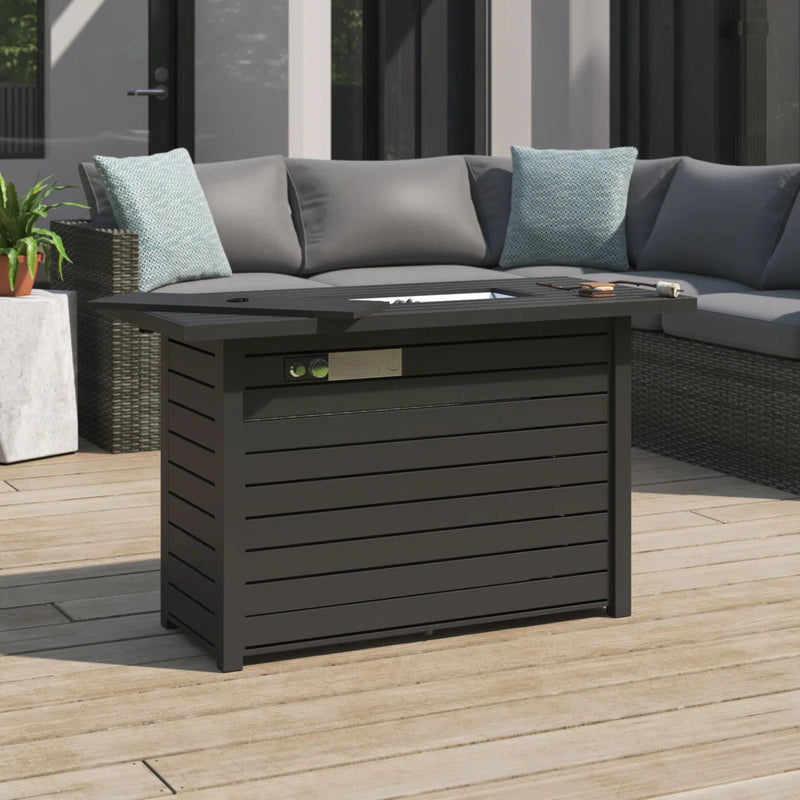 Outdoor Fire Pit Table With Lid Fuel Versatility - R&R Furniture Gallery (Fountain Valley, CA)