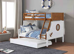 Nautia - Twin/Full Bunk Bed, Oak/White