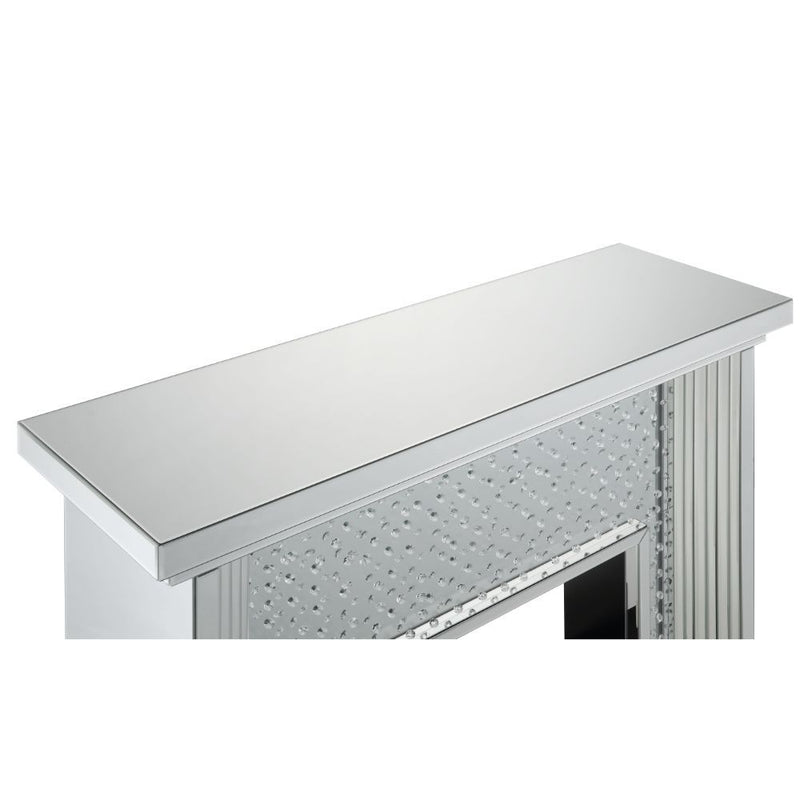 Nysa - 40" Fireplace - Mirrored & Faux Crystals - R&R Furniture Gallery (Fountain Valley, CA)