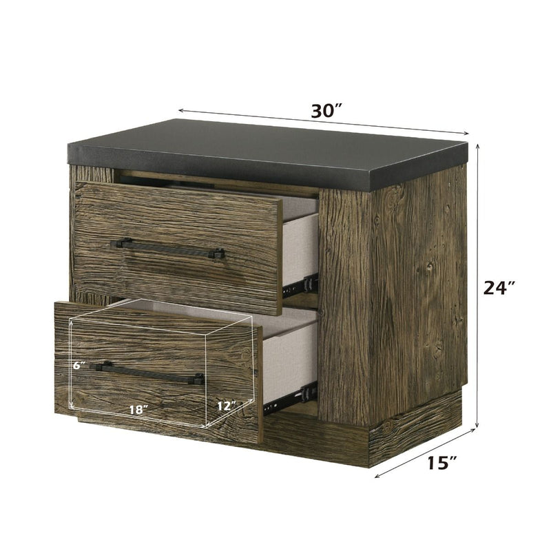Lance - Nightstand - Tree Bark - R&R Furniture Gallery (Fountain Valley, CA)