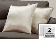 Pillows, Square, Insert Included, Decorative Throw, Hypoallergenic, Modern - R&R Furniture Gallery (Fountain Valley, CA)
