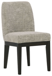 Burkhaus - Dining UPH Side Chair (Set of 2) - Beige / Dark Brown - R&R Furniture Gallery (Fountain Valley, CA)
