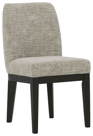 Burkhaus - Dining UPH Side Chair (Set of 2) - Beige / Dark Brown - R&R Furniture Gallery (Fountain Valley, CA)