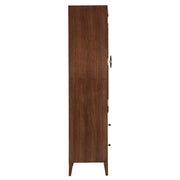 Houston - Display Cabinet - Walnut - R&R Furniture Gallery (Fountain Valley, CA)