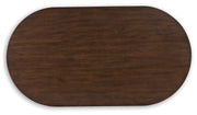 Korestone - Oval Cocktail Table - Dark Brown - R&R Furniture Gallery (Fountain Valley, CA)