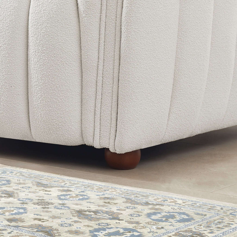 April - Mid-Century Modern Luxury Tight Back Boucle Couch - R&R Furniture Gallery (Fountain Valley, CA)