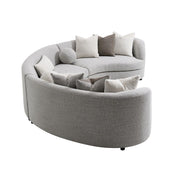 Ivria - Sectional Sofa With 9 Pillows - Gray Boucle - R&R Furniture Gallery (Fountain Valley, CA)