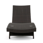 Mysticism Outdoor Chaise Lounge With Adjustable Backrest And Foldable Legs - Brown Multi - R&R Furniture Gallery (Fountain Valley, CA)