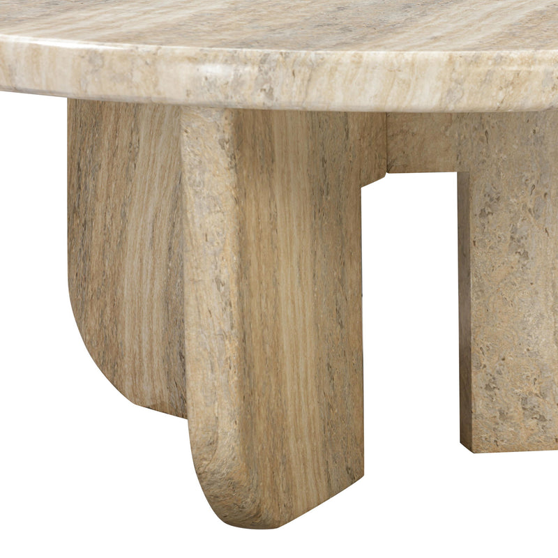 Patrizia - Concrete Round Coffee Table - Natural - R&R Furniture Gallery (Fountain Valley, CA)