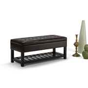 Cosmopolitan - Storage Ottoman Bench With Open Bottom - Tanners Brown - R&R Furniture Gallery (Fountain Valley, CA)