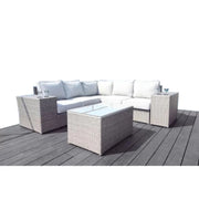 Outdoor Wicker Sectional With Weather Resistant Cushions And Table - R&R Furniture Gallery (Fountain Valley, CA)