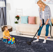 Maval - 8' X 10' Area Rug Washable - Black / Gray - R&R Furniture Gallery (Fountain Valley, CA)