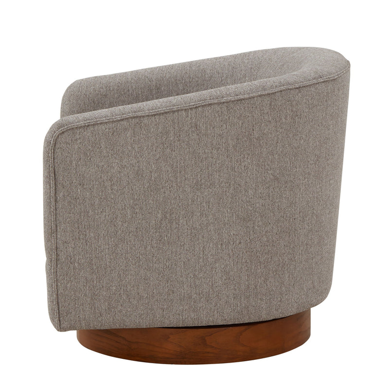 Miramar - Swivel Barrel Chair With Wooden Base - R&R Furniture Gallery (Fountain Valley, CA)