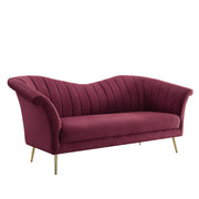 Callista - Sofa - Red Velvet - R&R Furniture Gallery (Fountain Valley, CA)