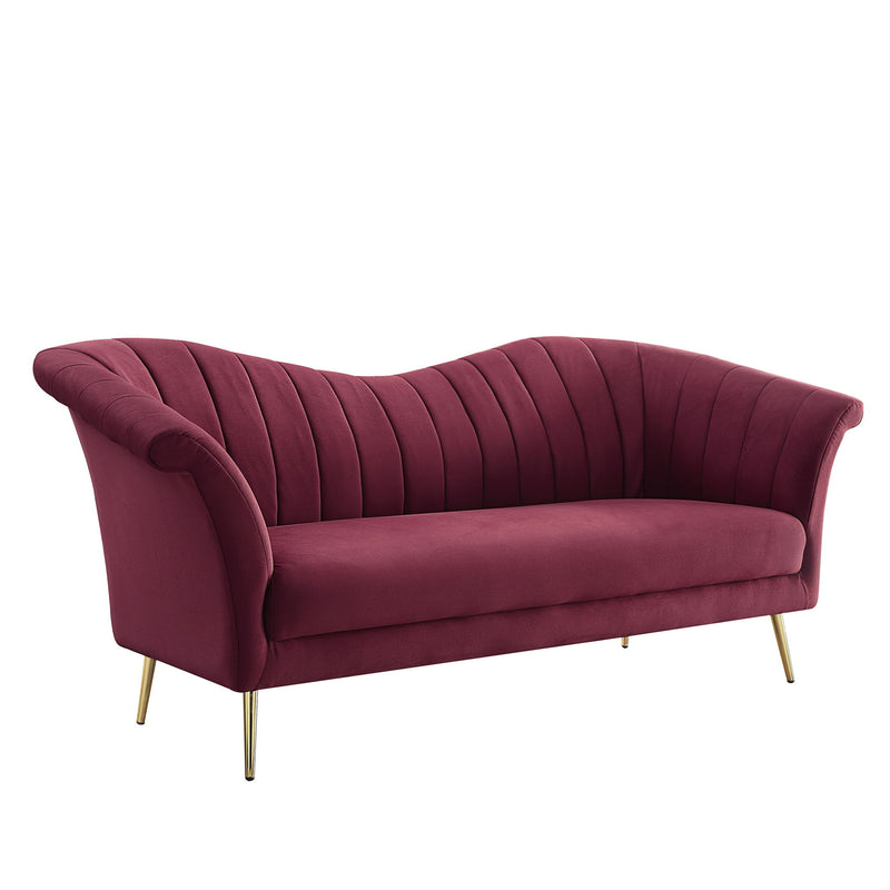Callista - Sofa - Red Velvet - R&R Furniture Gallery (Fountain Valley, CA)