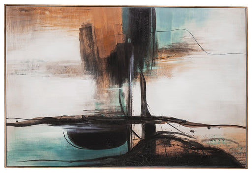 Brunonia - Wall Art - Teal / Orange / Black - R&R Furniture Gallery (Fountain Valley, CA)