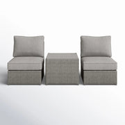 Modern Wicker Outdoor Seating Set With Cushions - R&R Furniture Gallery (Fountain Valley, CA)